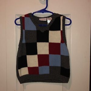 B.T. kids Gray Multi Color Knit Sweater Vest 24m